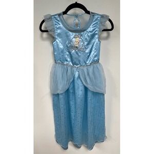 Disney‎ Cinderella Costume Dress Girls Size 7/8 Blue Princess Cosplay